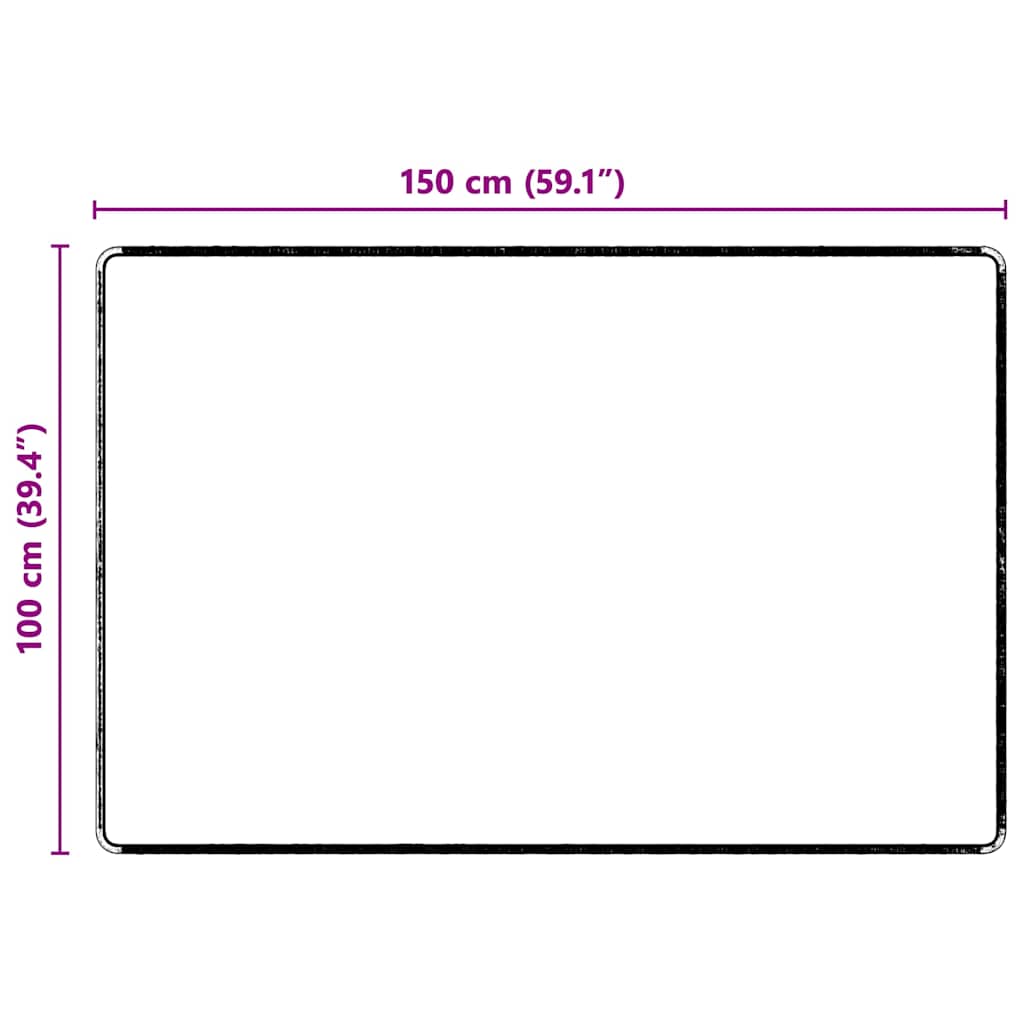 Tepih trkač Siva 100 x 150 cm 100% Polipropilen Tuft