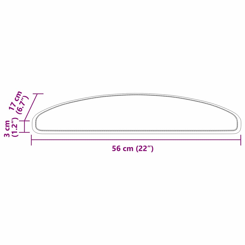 Samoljepljivi stepenasti ulošci 15 pcs Antracit 56 x 17 x 3 cm