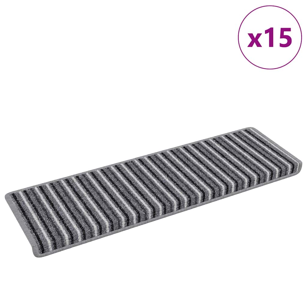 Samoljepljivi stepenasti ulošci 15 pcs Siva 65 x 21 x 4 cm