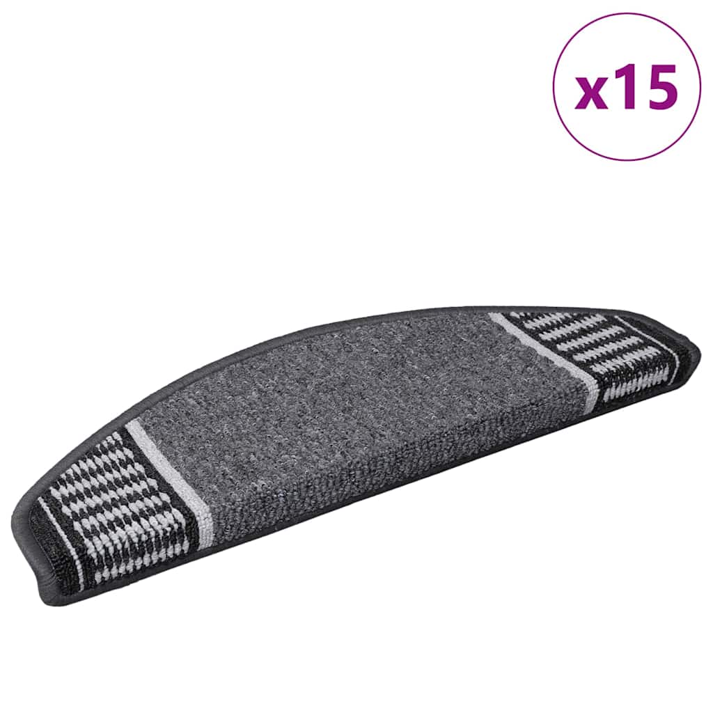 Samoljepljivi stepenasti ulošci 15 pcs Antracit 65 x 21 x 4 cm
