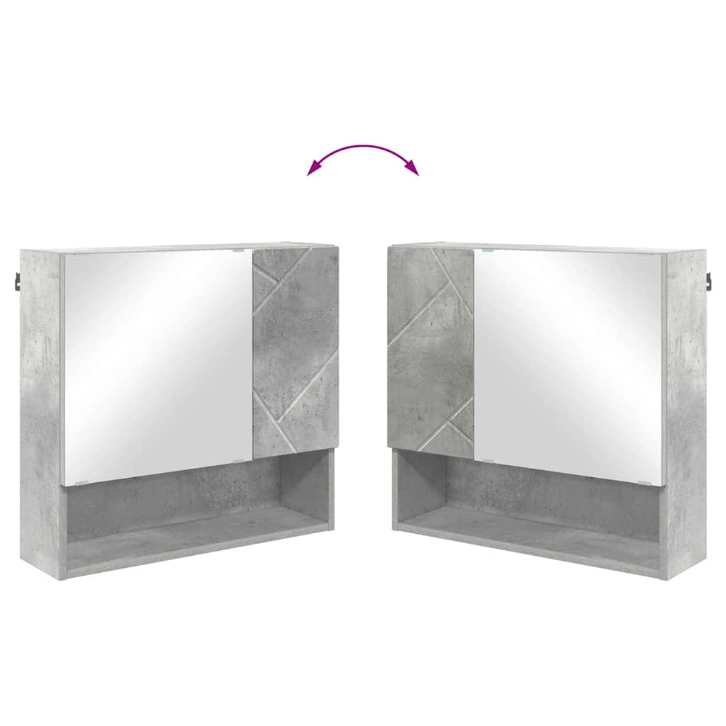 Set namještaja za kupaonicu Zidne s vratima 2 pcs Betonski sivi