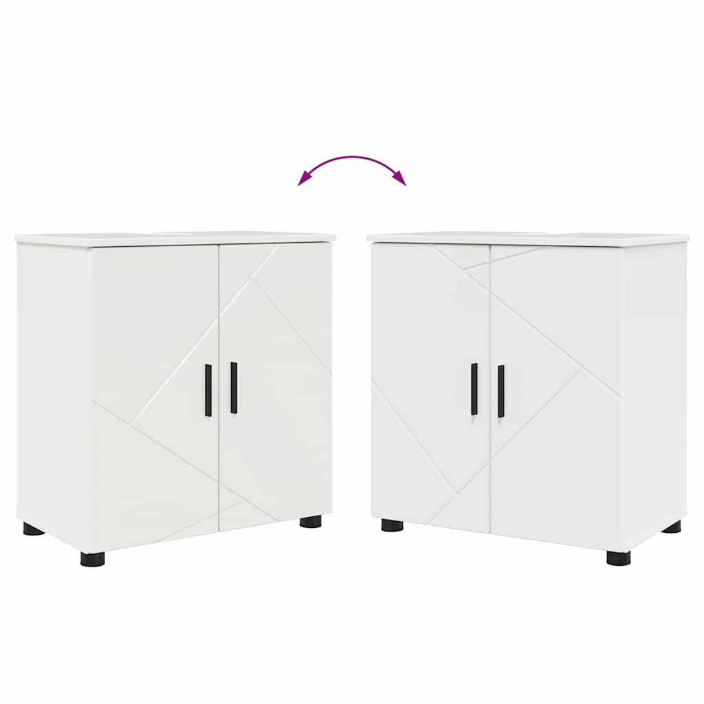Set namještaja za kupaonicu Zidne 3 pcs Visoki sjaj bijela