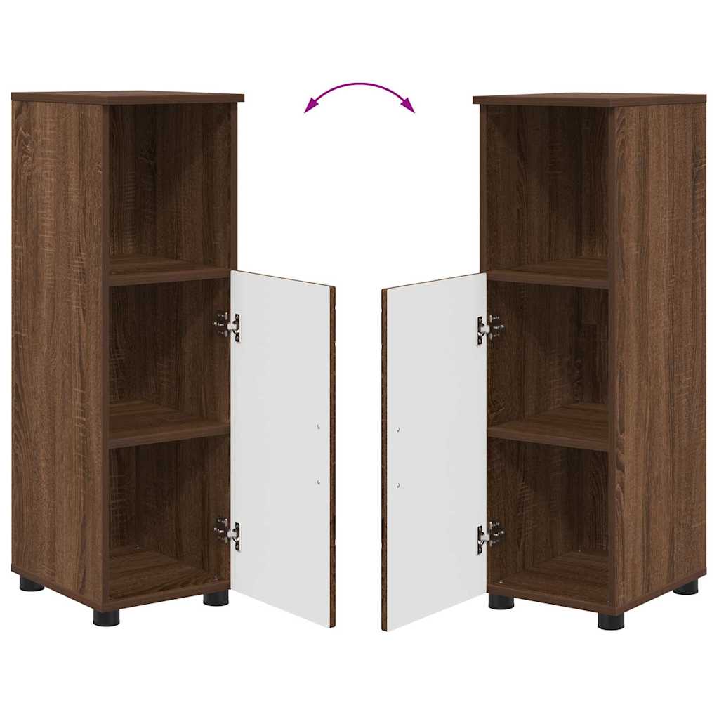 Set namještaja za kupaonicu Zidne s pohranom 3 pcs Smeđi hrast