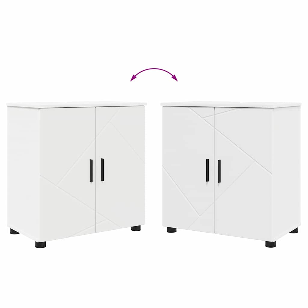 Set namještaja za kupaonicu s ladicama Zidne 3 pcs Bijelo