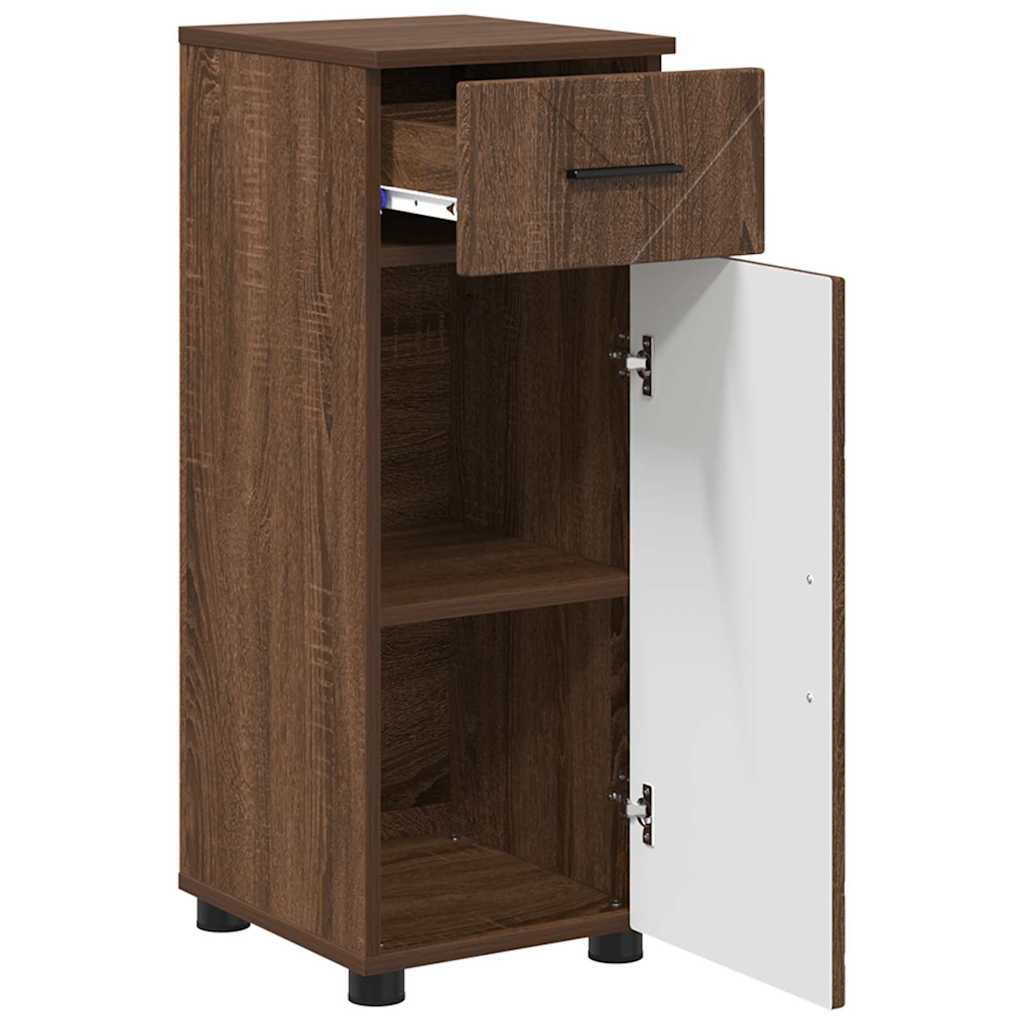 Set namještaja za kupaonicu s ladicama Zidne 3 pcs Smeđi hrast