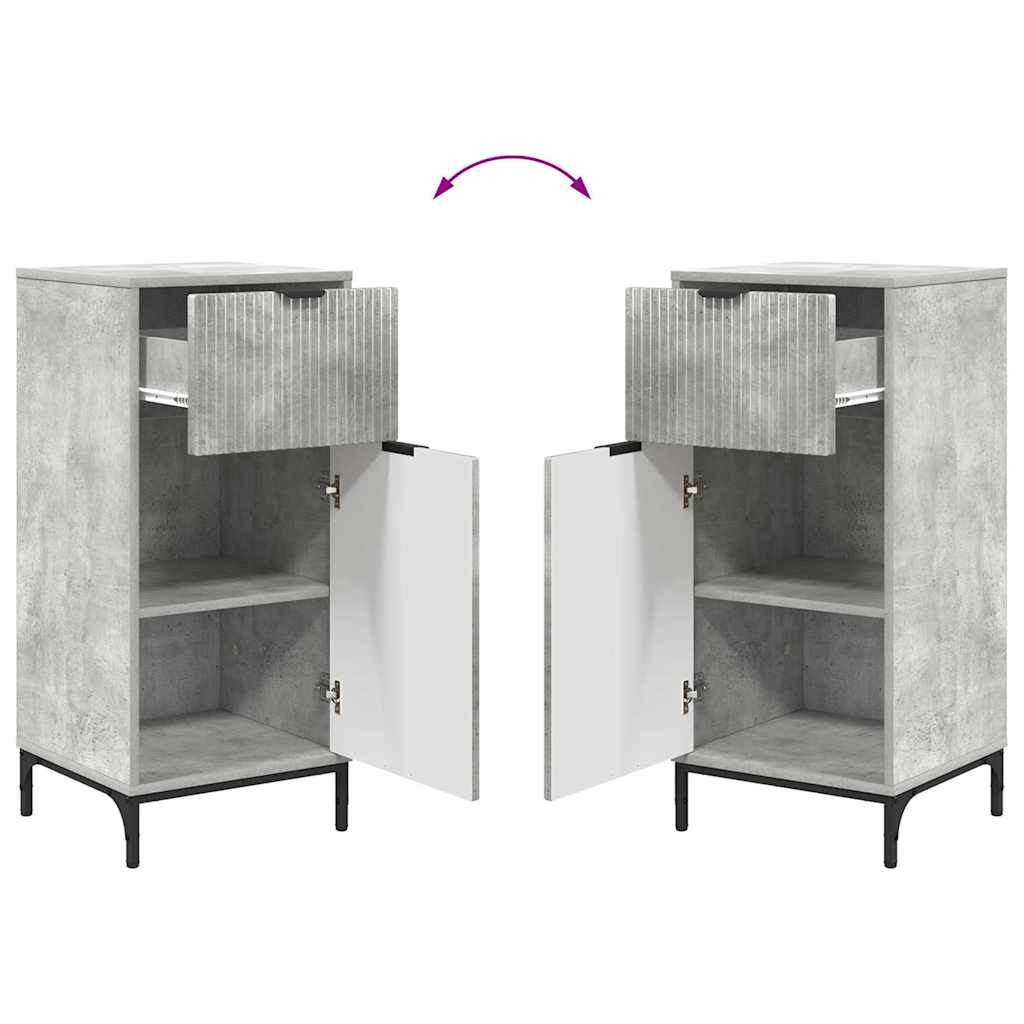 Set namještaja za kupaonicu s ladicama 2 pcs Betonski sivi
