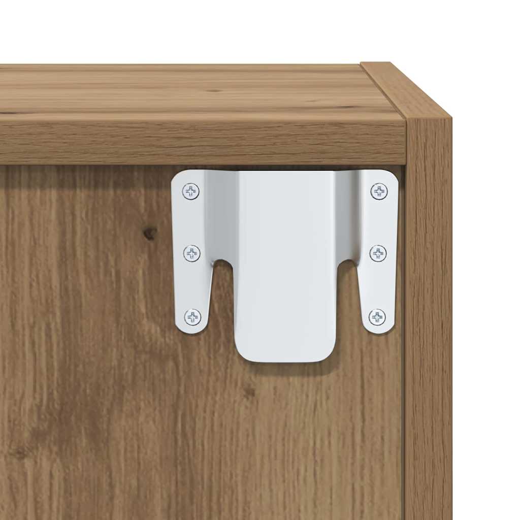 Set TV komoda Zidne 3 pcs Umjetnički hrast Konstruirano drvo