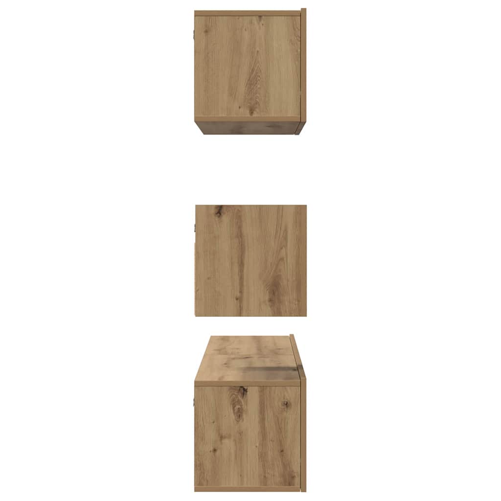 Set TV komoda Zidne 4 pcs Umjetnički hrast Konstruirano drvo