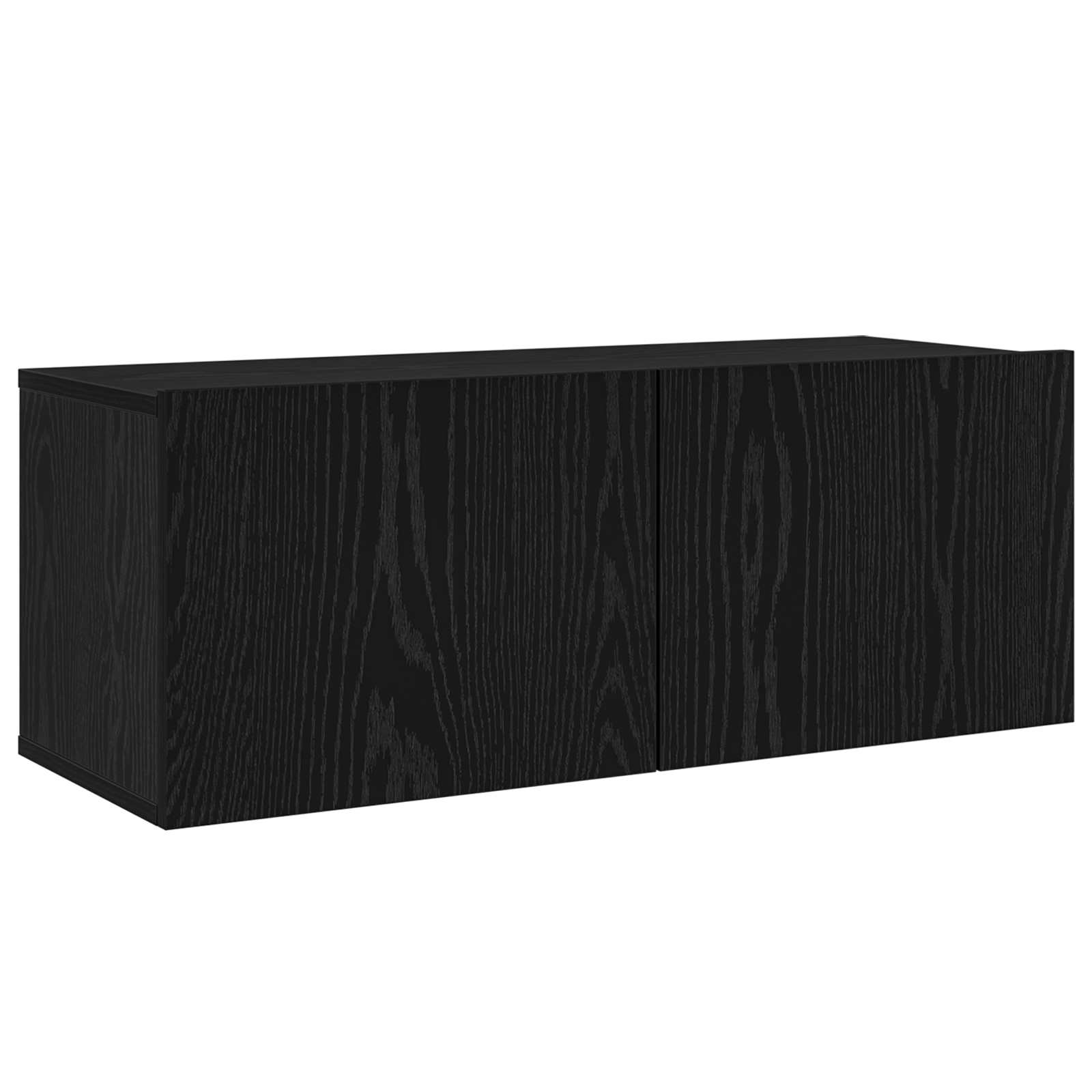 Set TV komoda Zidne 8 pcs Crni hrast Konstruirano drvo