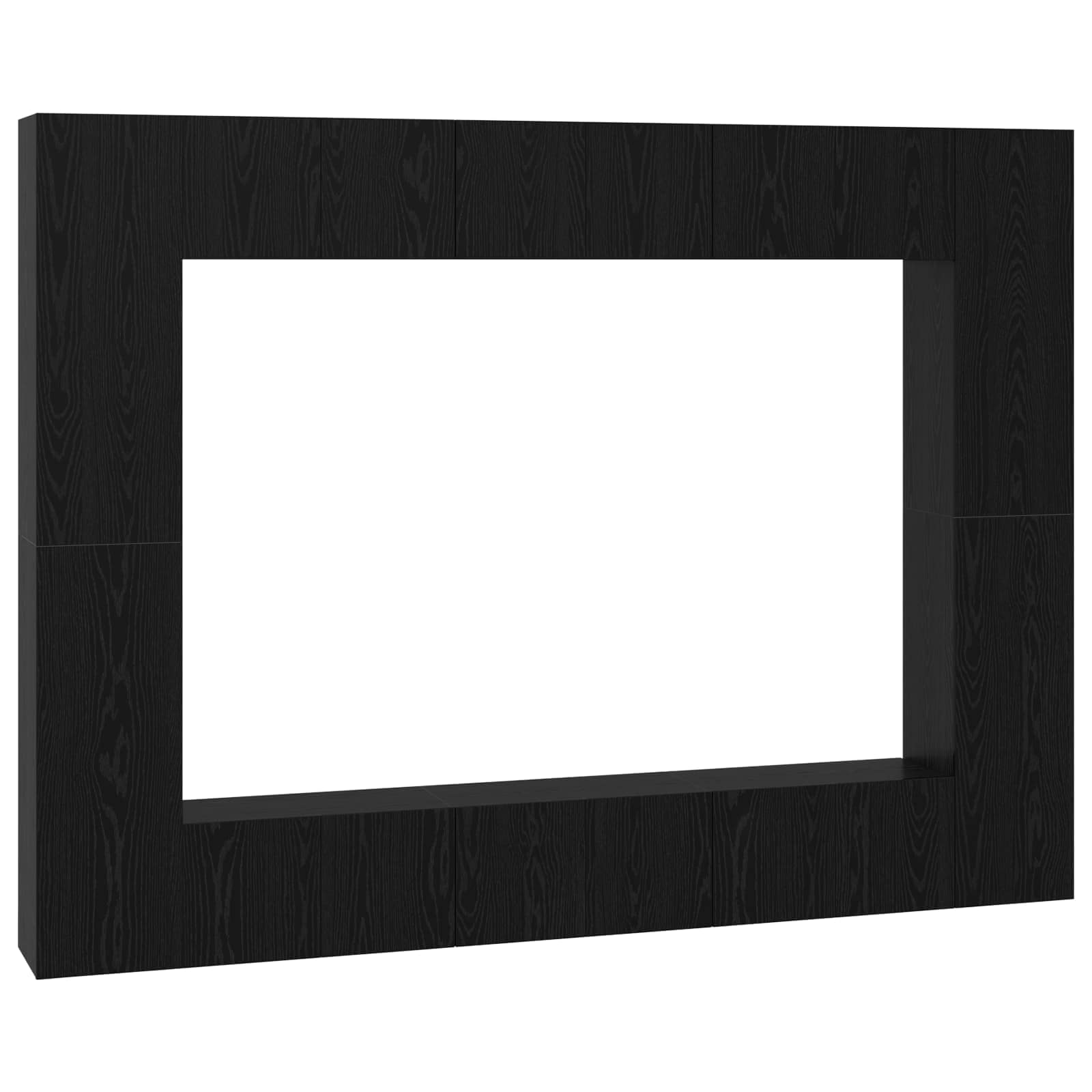 Set TV komoda Zidne 10 pcs Crni hrast 30,5 x 30 x 90 cm
