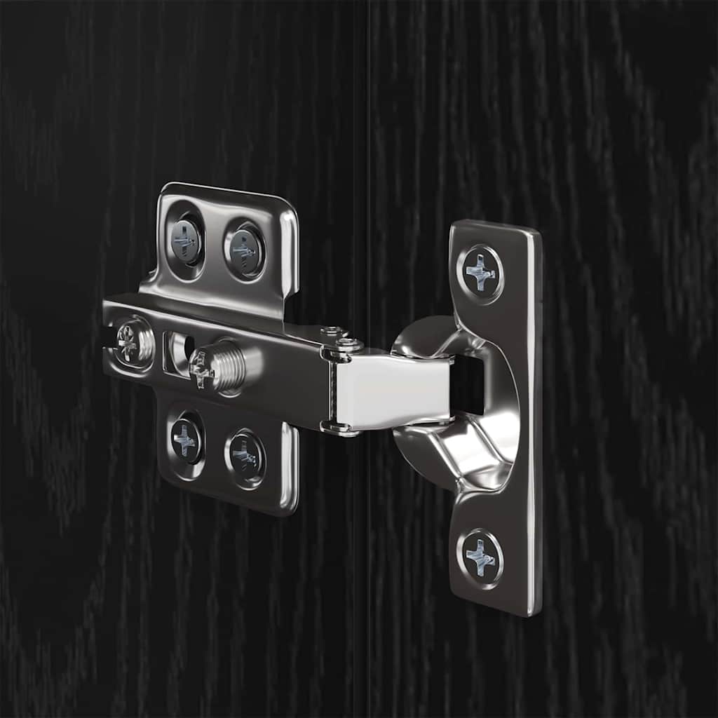 Set TV komoda Zidne 4 pcs Crni hrast Konstruirano drvo