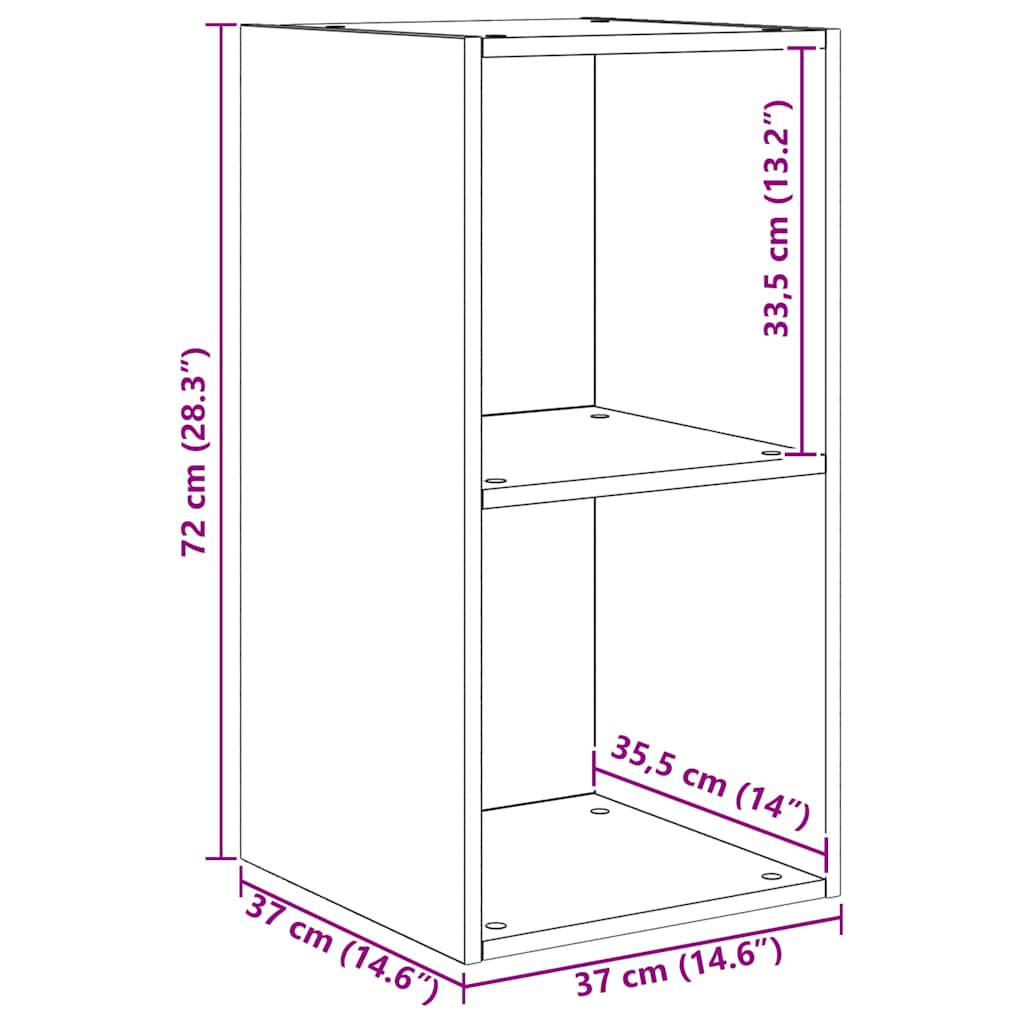 Set TV komoda Zidne 4 pcs Umjetnički hrast Konstruirano drvo