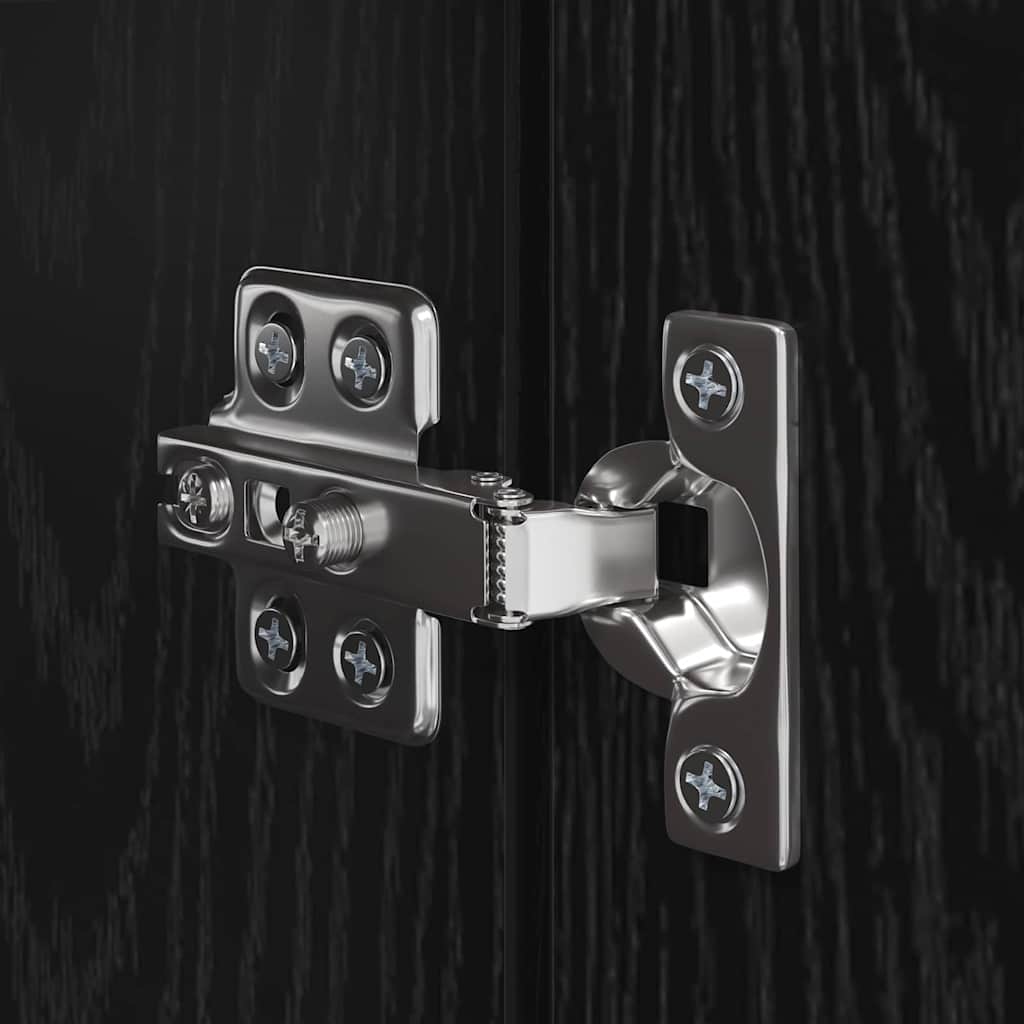 Set TV komoda Zidne 8 pcs Crni hrast Konstruirano drvo