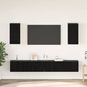 TV Kabinet za Zid 3 pcs 100 x 30 x 30 cm Crni hrast