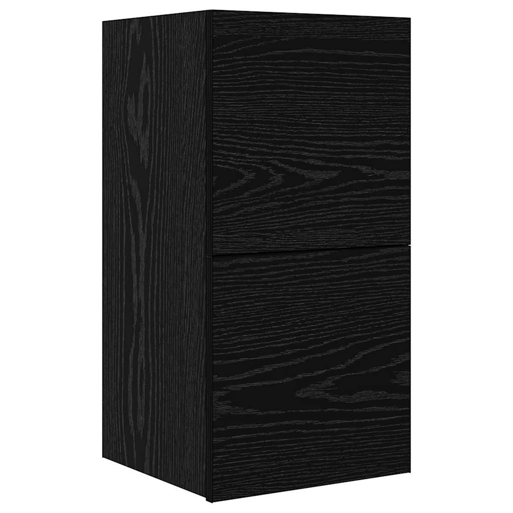 TV Kabinet za Zid 3 pcs 100 x 30 x 30 cm Crni hrast
