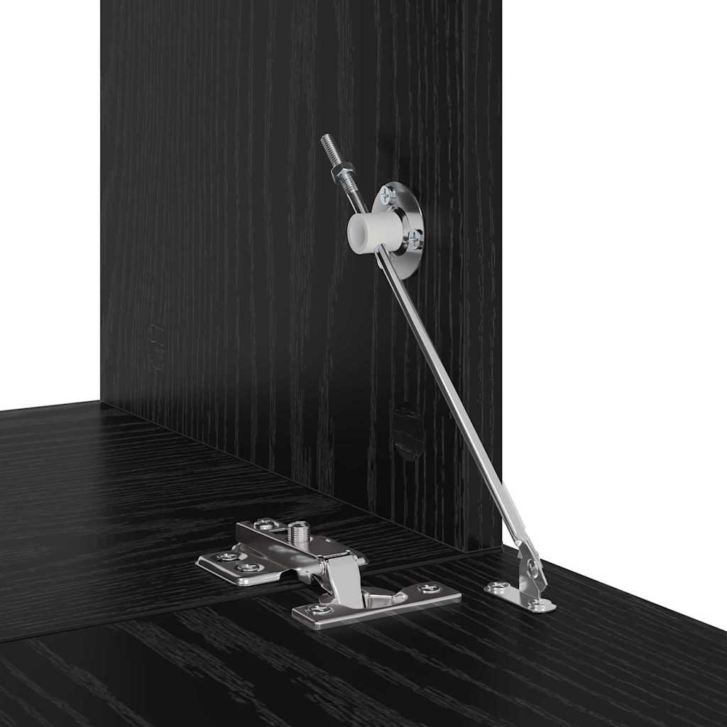 Set TV komoda Zidne 5 pcs Crni hrast Konstruirano drvo