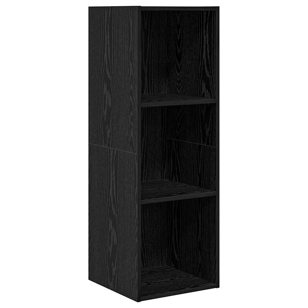 Set TV komoda Zidne 2 pcs Crni hrast Konstruirano drvo