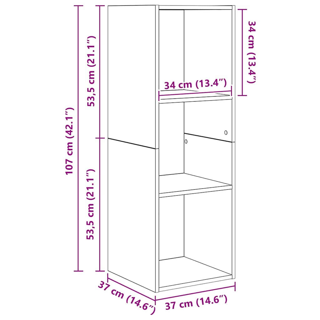 Set TV komoda Zidne 2 pcs Crni hrast Konstruirano drvo