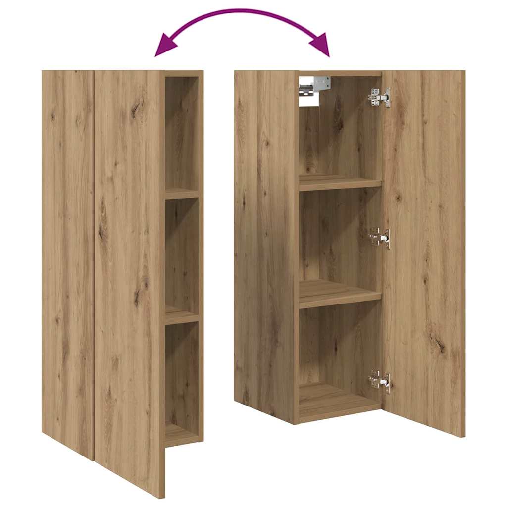 Set TV komoda Zidne 3 pcs Umjetnički hrast Konstruirano drvo