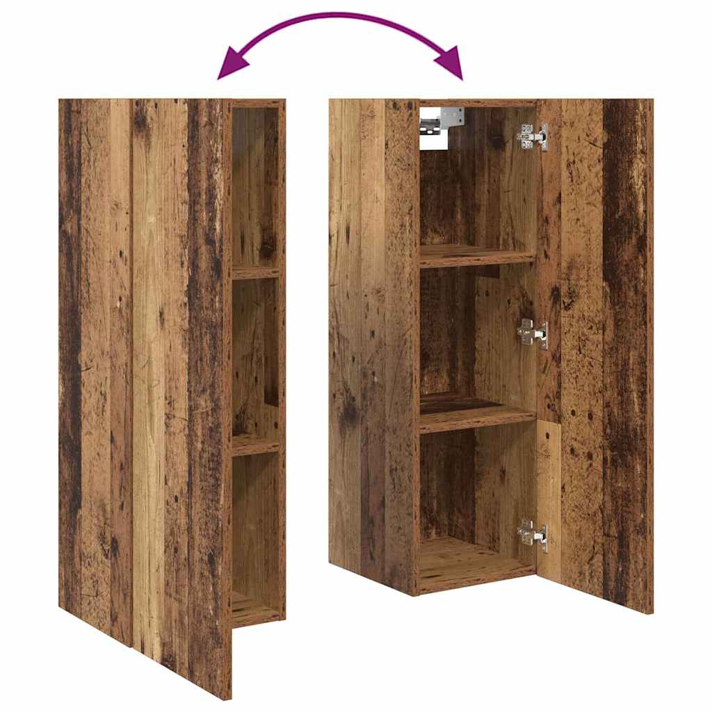 Set TV komoda Zidne 5 pcs Staro drvo Konstruirano drvo