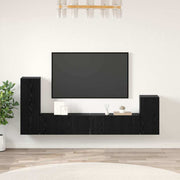 TV Kabinet za Zid Zidne 3 pcs Crni hrast Konstruirano drvo