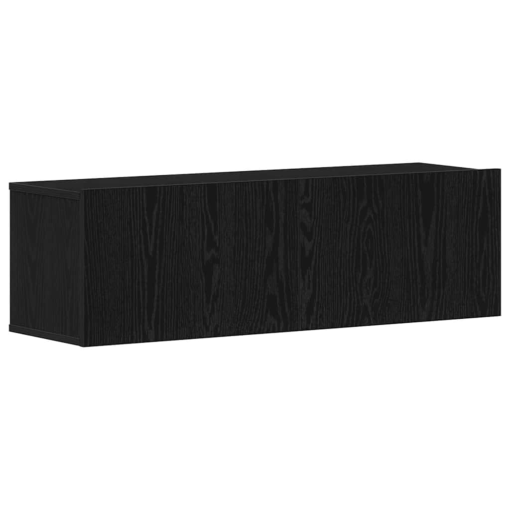 Set TV komoda Zidne 9 pcs Crni hrast Konstruirano drvo