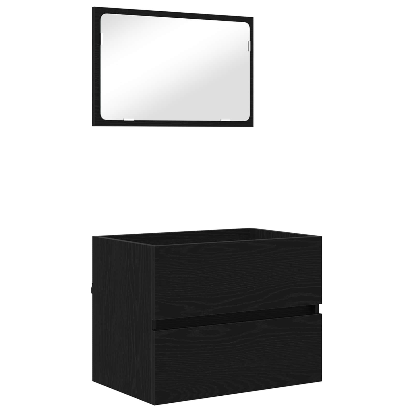 Set namještaja za kupaonicu 3 pcs Crni hrast Konstruirano drvo
