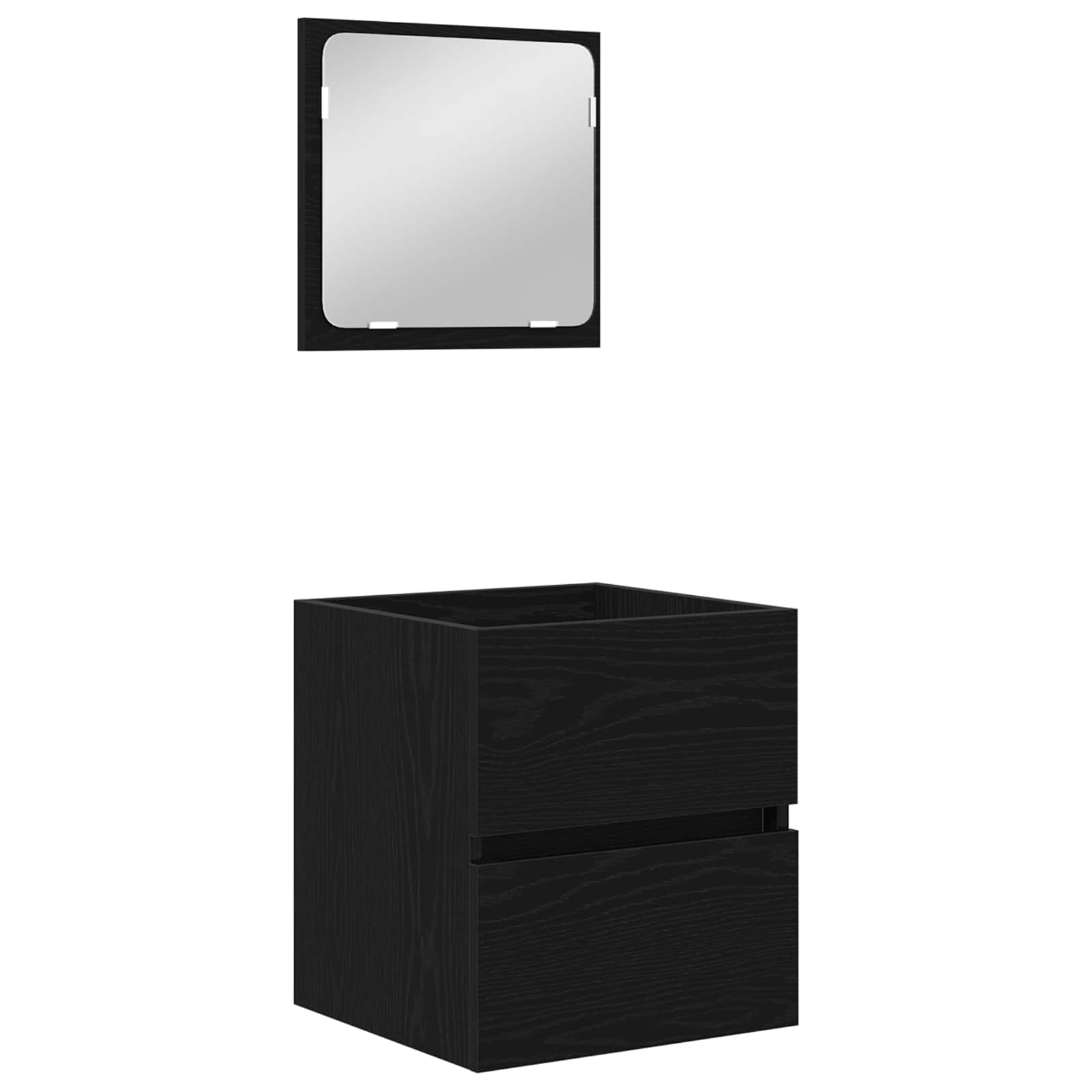 Set namještaja za kupaonicu Zidne 2 pcs Crni hrast i bijela