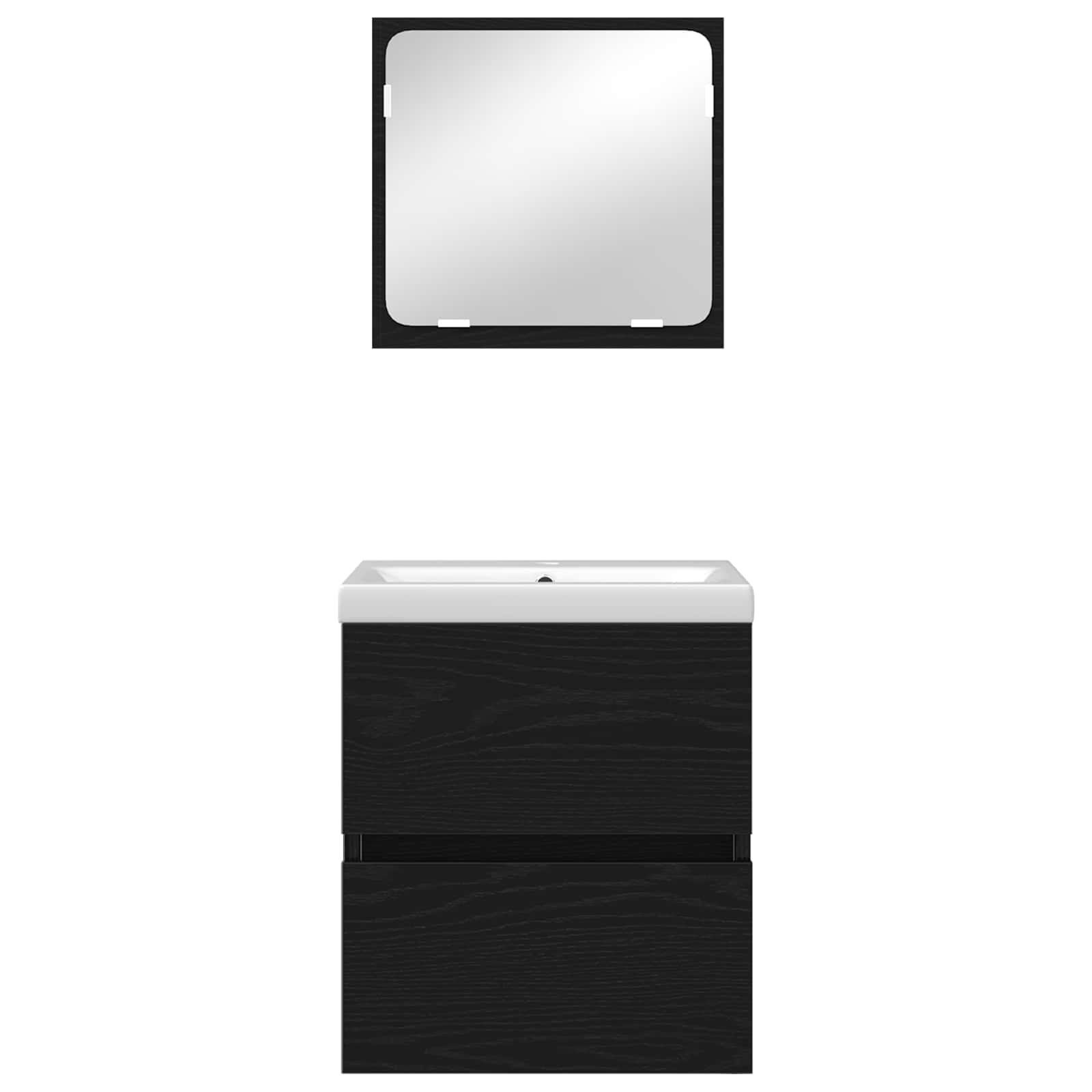 Set namještaja za kupaonicu Zidne 2 pcs Crni hrast i bijela