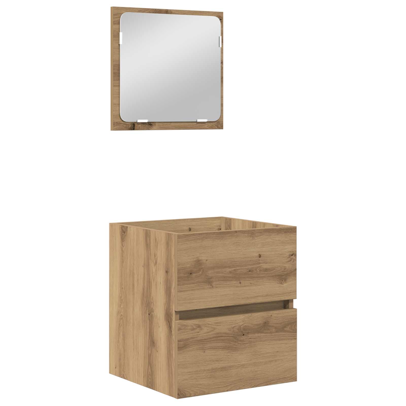 Set namještaja za kupaonicu 2 pcs Umjetnički hrast i bijela