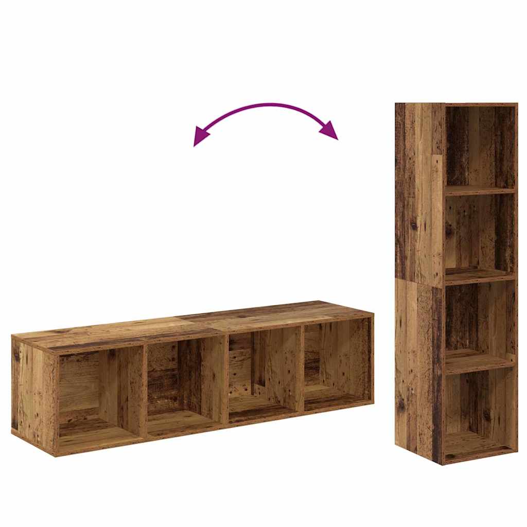 Set TV komoda Zidne 2 pcs Staro drvo 37 x 37 x 142,5 cm