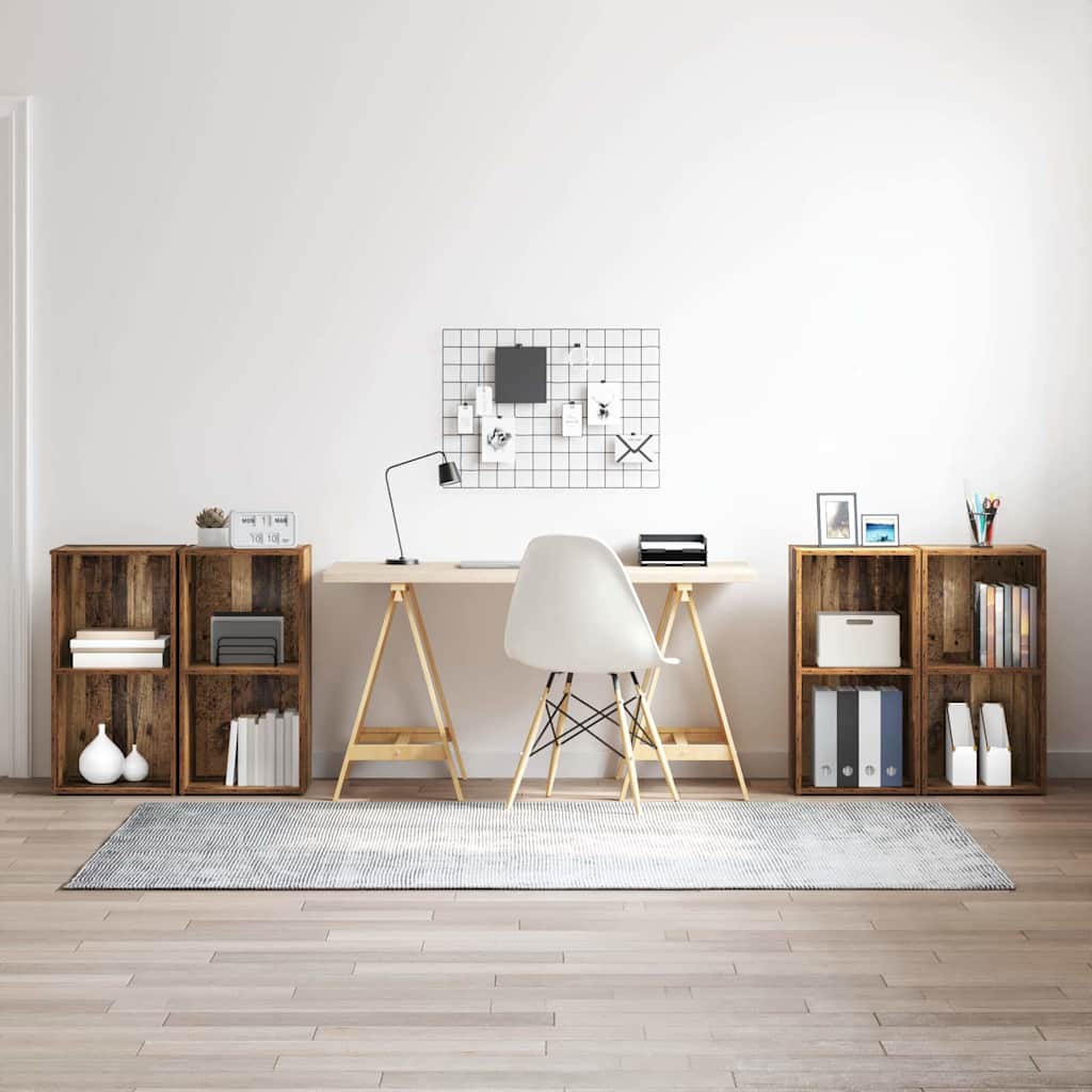 Set TV komoda Zidne 4 pcs Staro drvo 37 x 37 x 72 cm