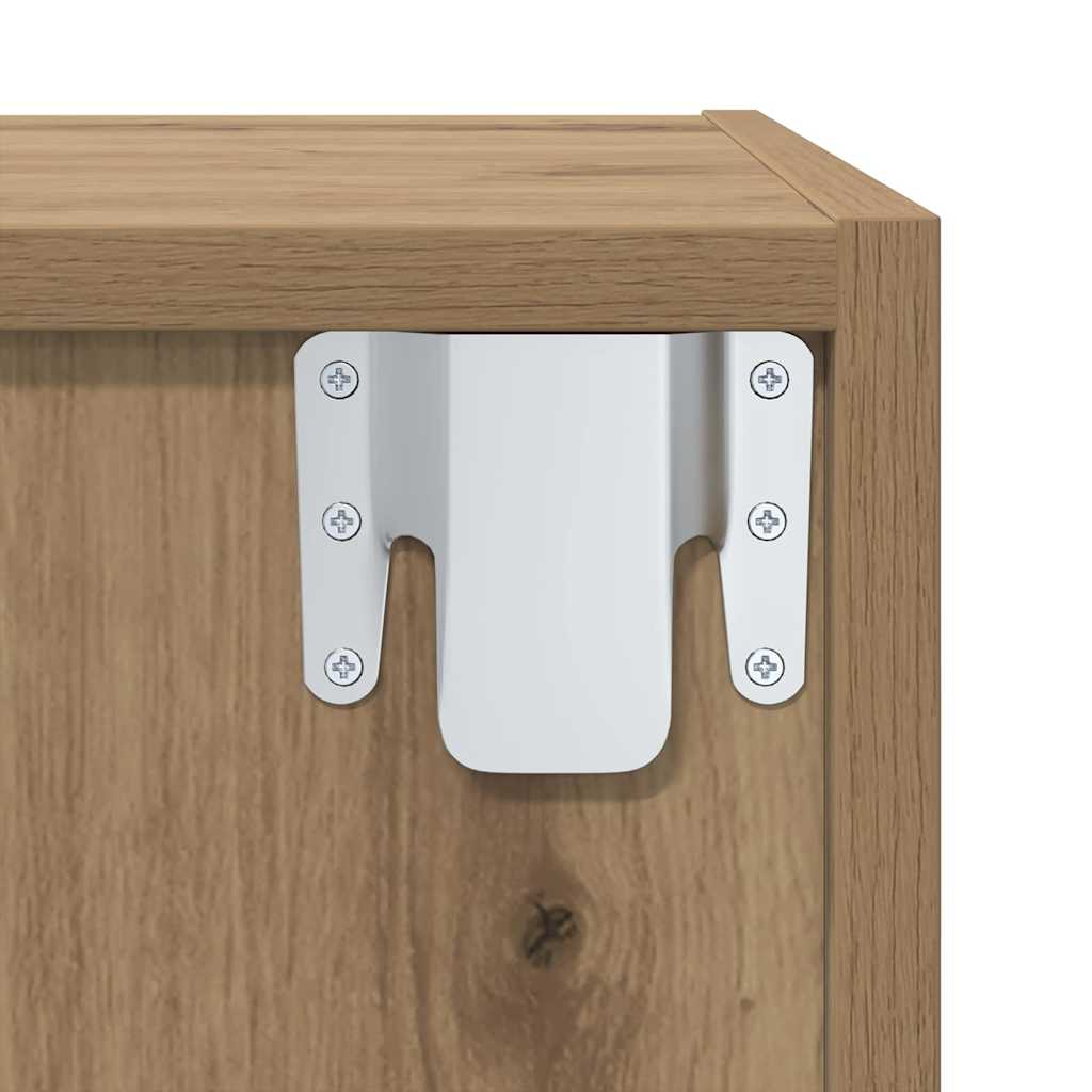 Set TV komoda Zidne 4 pcs Umjetnički hrast 37 x 37 x 107 cm
