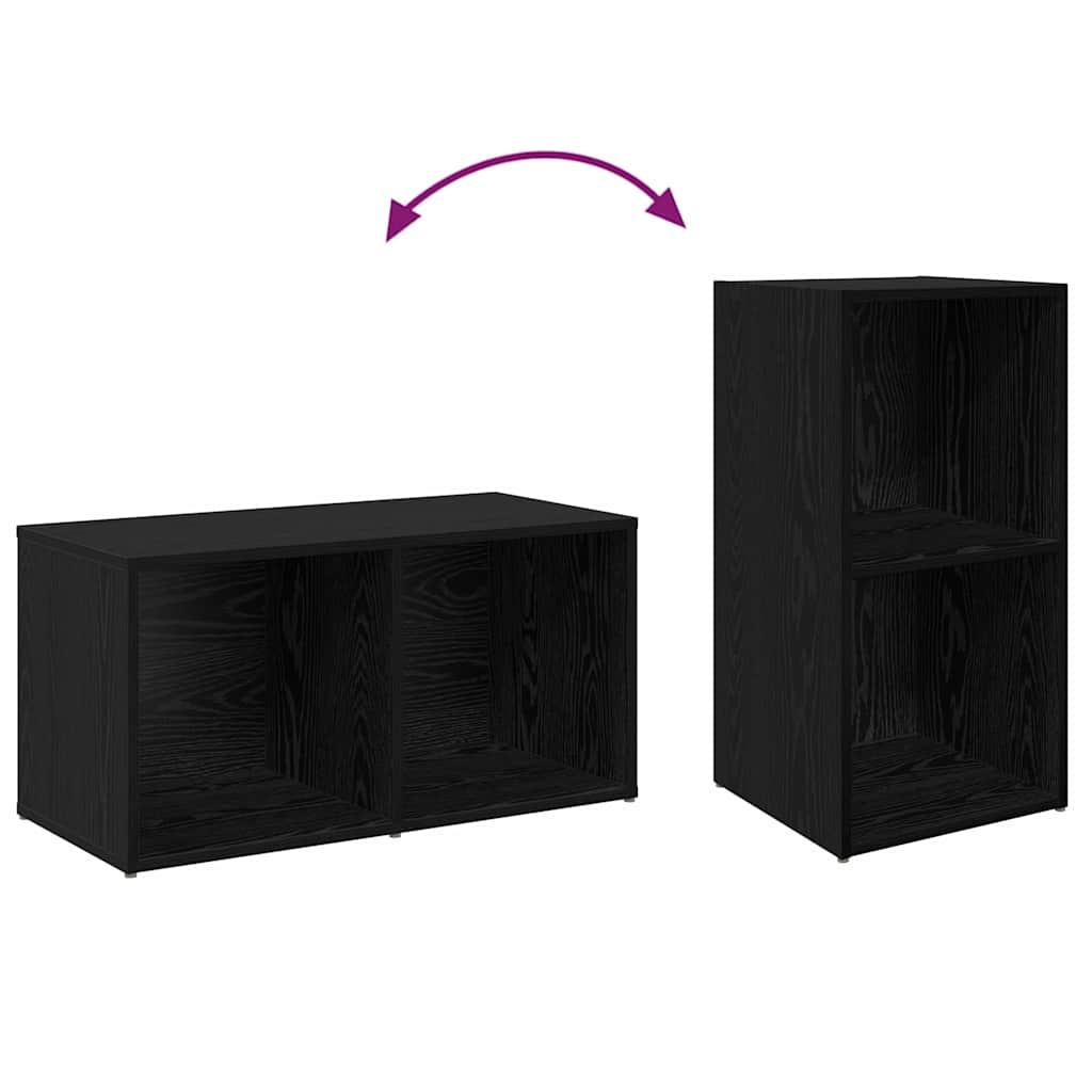 Set TV komoda Zidne 2 pcs Crni hrast 72 x 35 x 36,5 cm