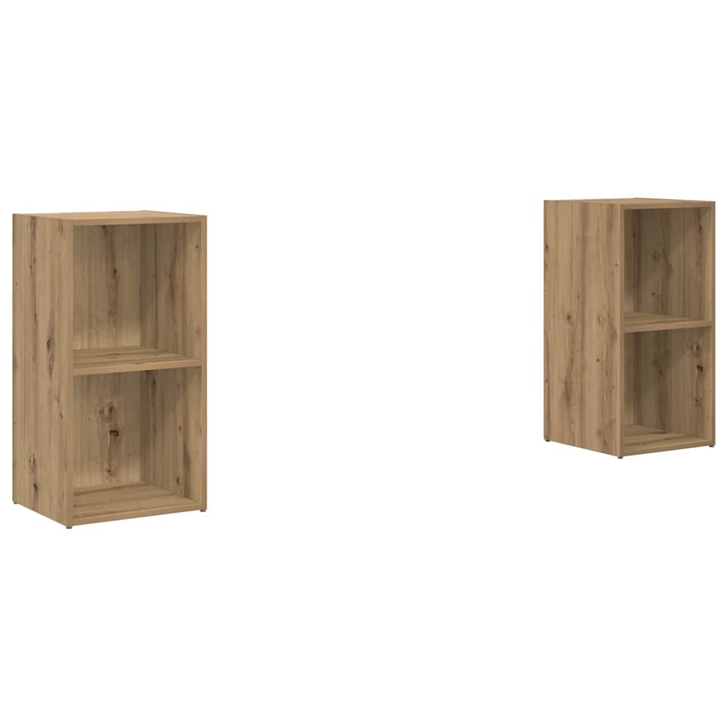 Set TV komoda Zidne 2 pcs Umjetnički hrast 37 x 35 x 72 cm