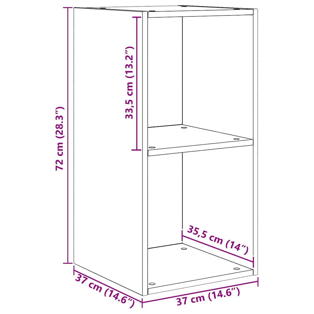 Set TV komoda Zidne 4 pcs Umjetnički hrast 37 x 37 x 72 cm