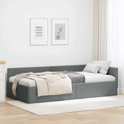 Kutni okvir kreveta Tamno siva 100 cm x 200 cm tkanina