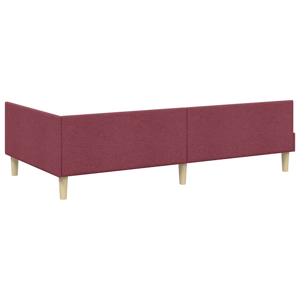 Kutni okvir kreveta Vinska crvena 80 x 200 cm tkanina
