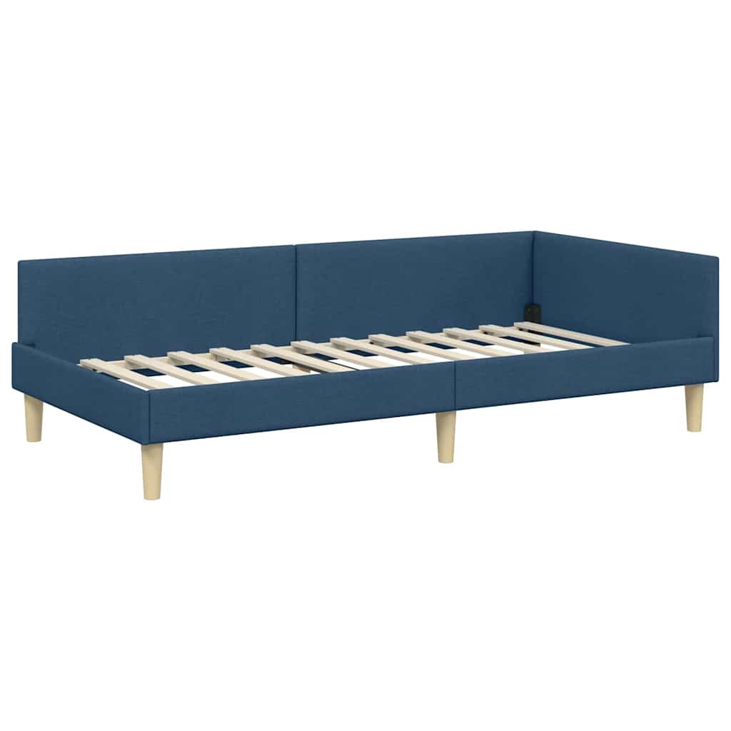 Kutni okvir kreveta Plava 80 x 200 cm tkanina