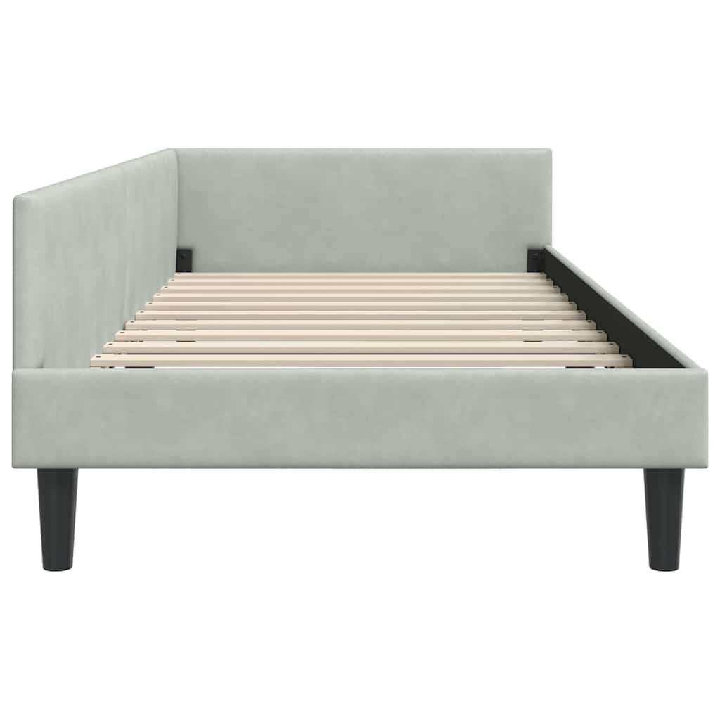 Kutni okvir kreveta Svijetlo siva 80 cm x 200 cm Baršun
