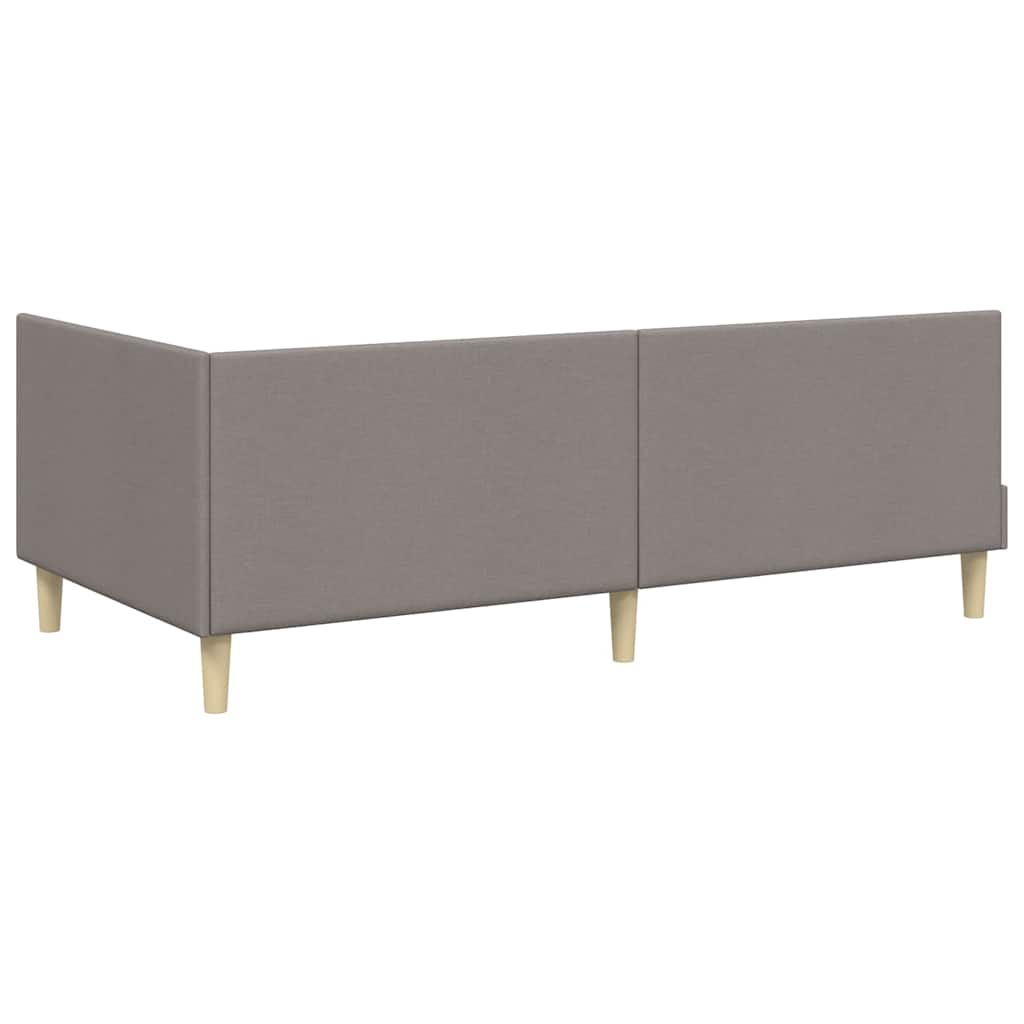 Kutni okvir kreveta s uzglavljem Sivo-smeđa 100 cm x 200 cm