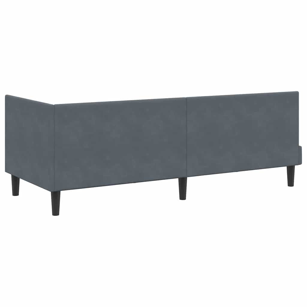 Kutni okvir kreveta Tamno siva 80 cm x 200 cm Baršun