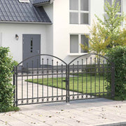 Ogradna vrata ASSEN 301 x 175,5 cm Čelik Siva