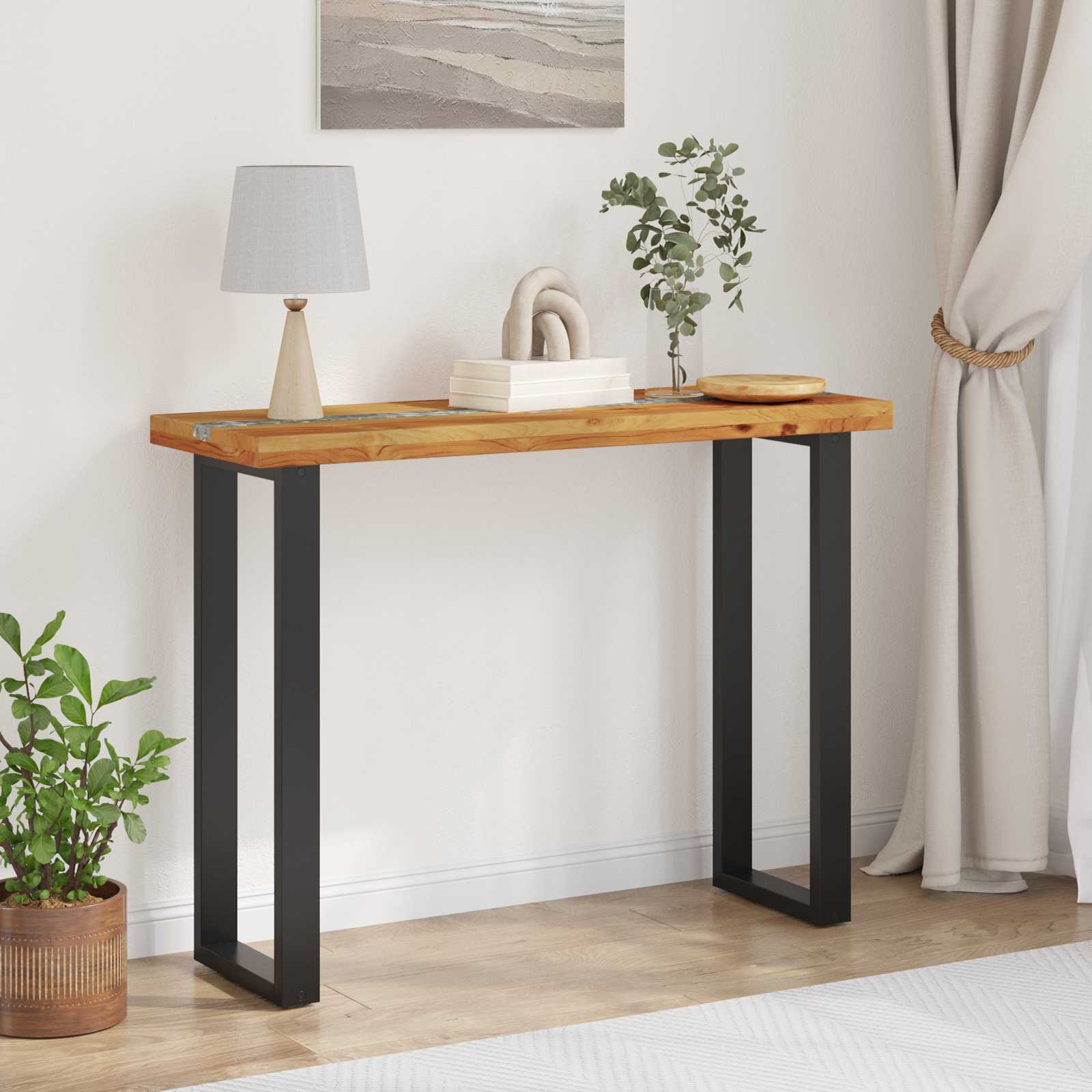 Konzolna stolica Smeđa 100 x 35 x 75 cm Čvrsto teak drvo