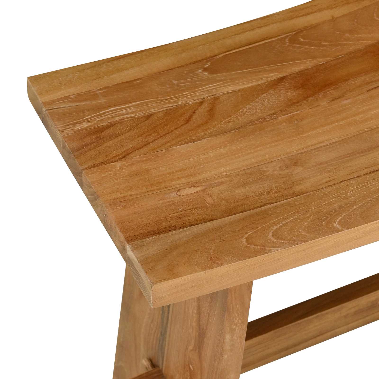Kupaonska stolica Smeđa 50 x 29,5 x 50,5 cm Čvrsto teak drvo