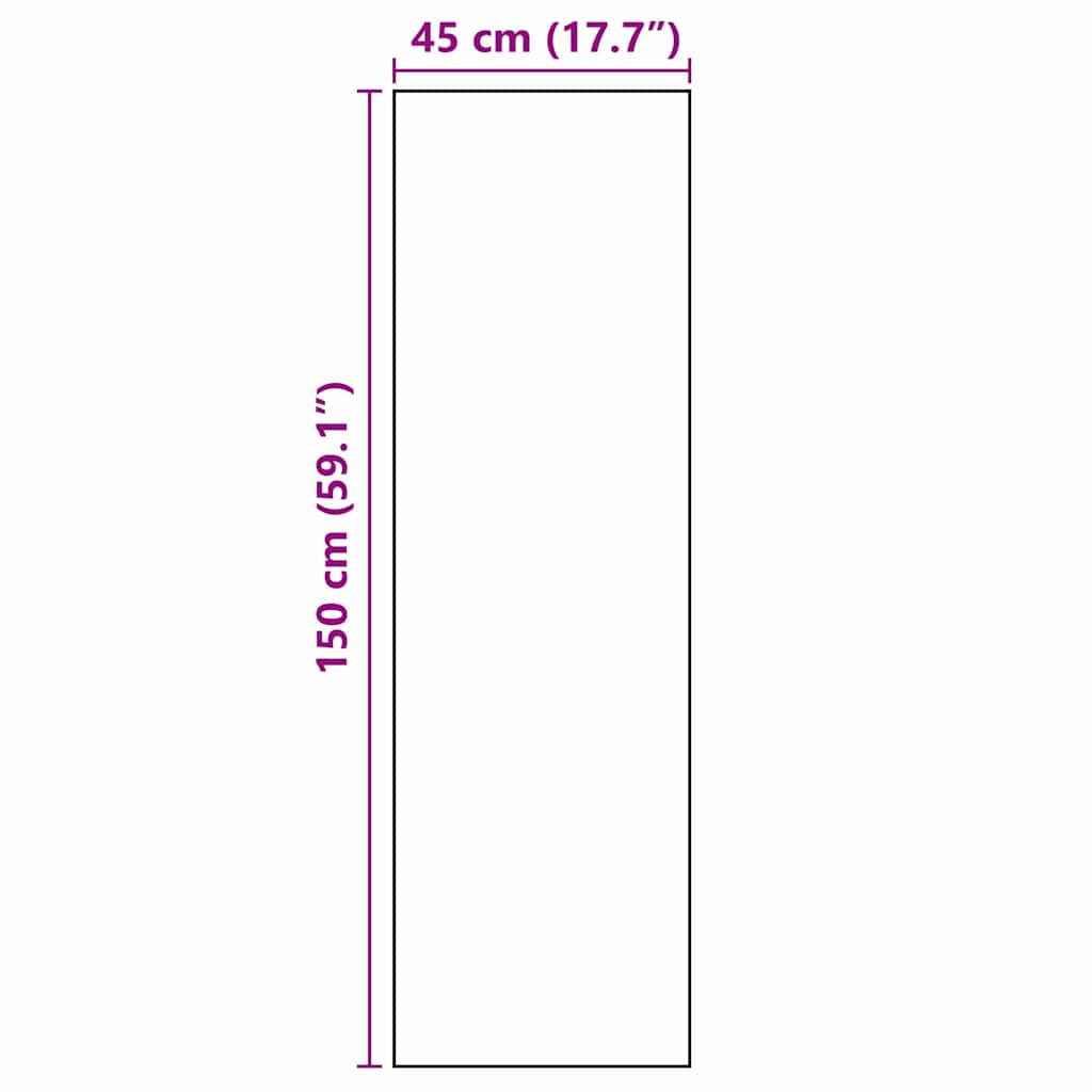 Kuhinjski Tepih Crna 150 x 45 cm Baršun