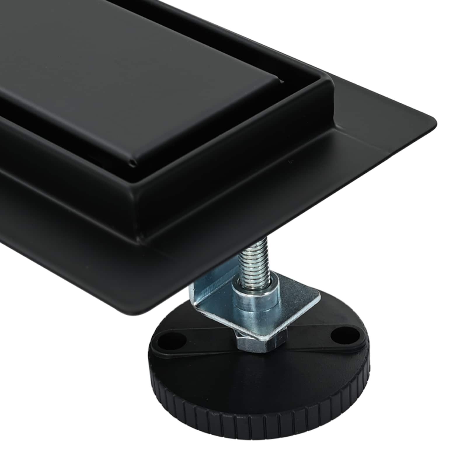 Tuš kanal 2-u-1 sa 360° sifonom Crna 90 cm Nehrđajući čelik 304