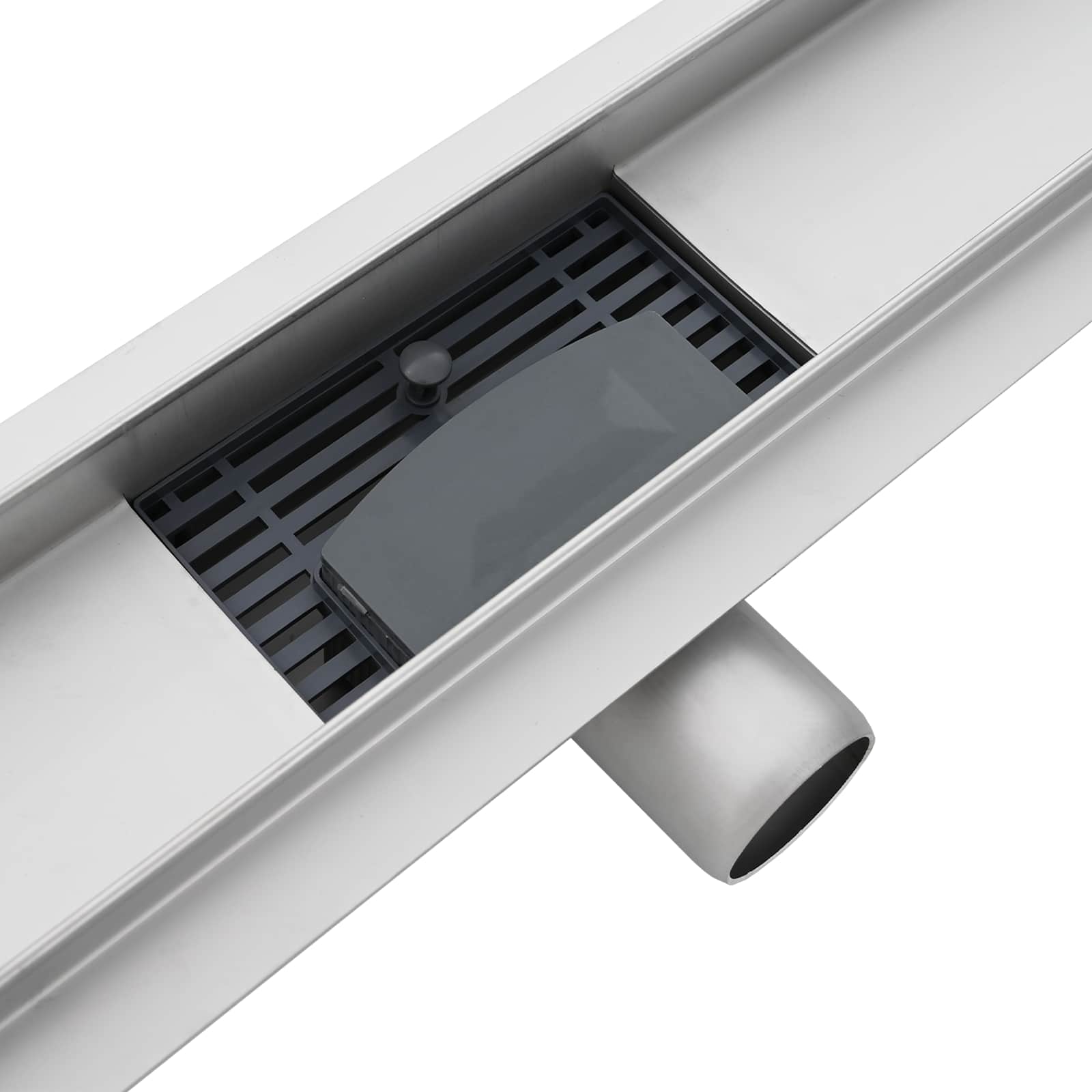 2 u 1 odvod za tuš Srebrno 80 cm Nehrđajući čelik 304