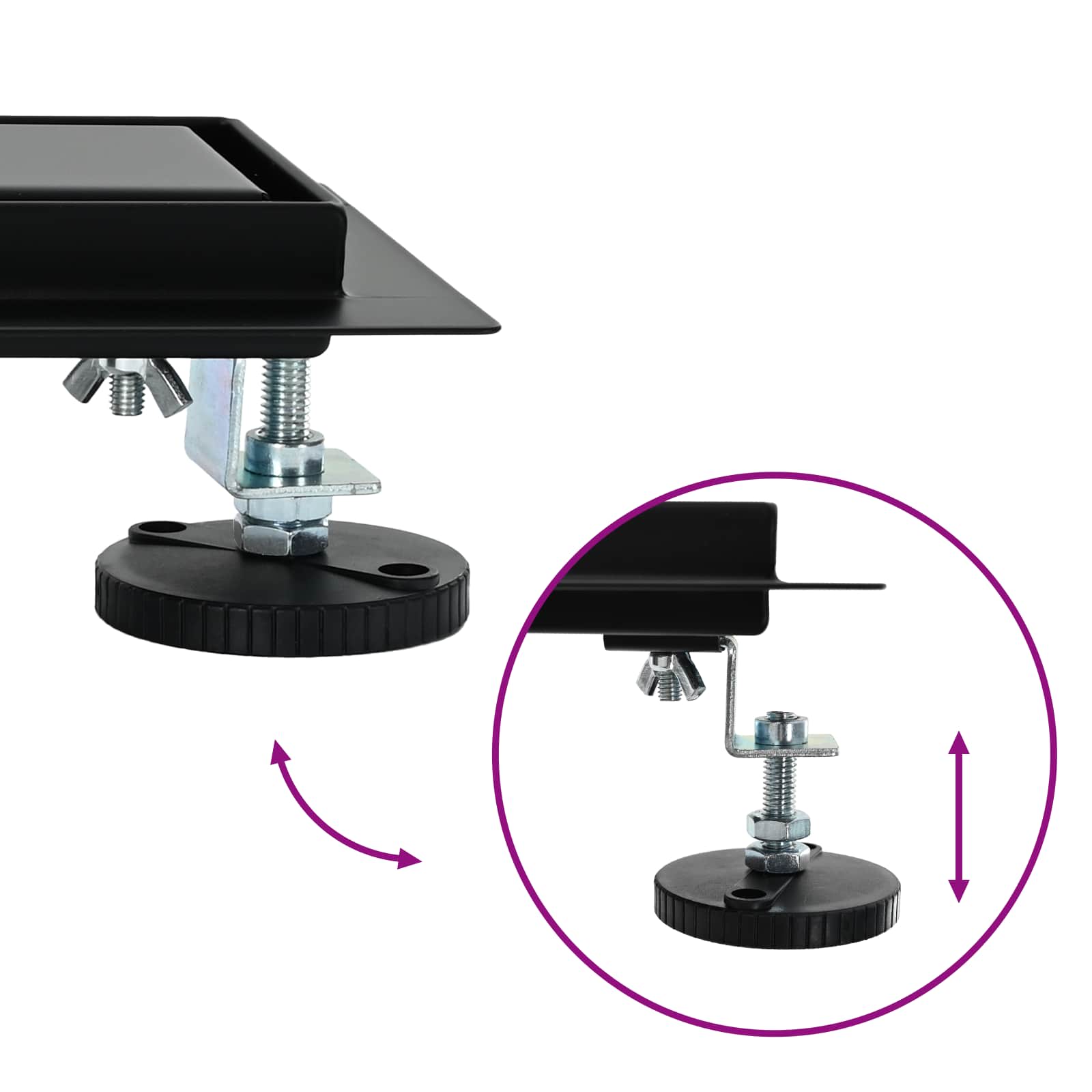 2 u 1 odvod za tuš Crna 60 cm Nehrđajući čelik 304