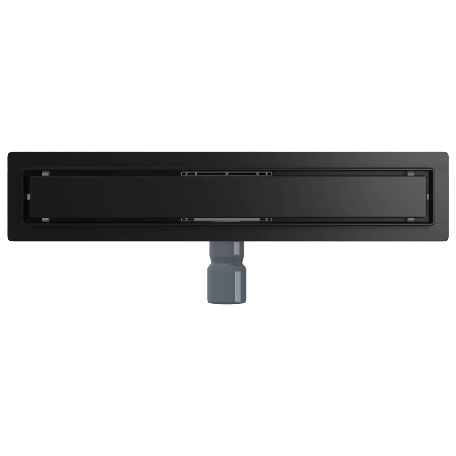 2 u 1 odvod za tuš Crna 60 cm Nehrđajući čelik 304